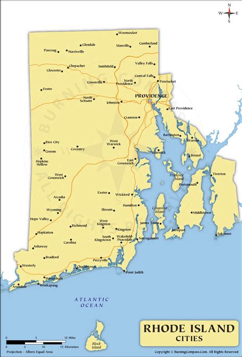 Map of Cities in Rhode Island, List of RI Cities by Population.